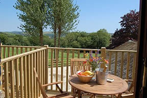 Balcony with views over the dog exercise field